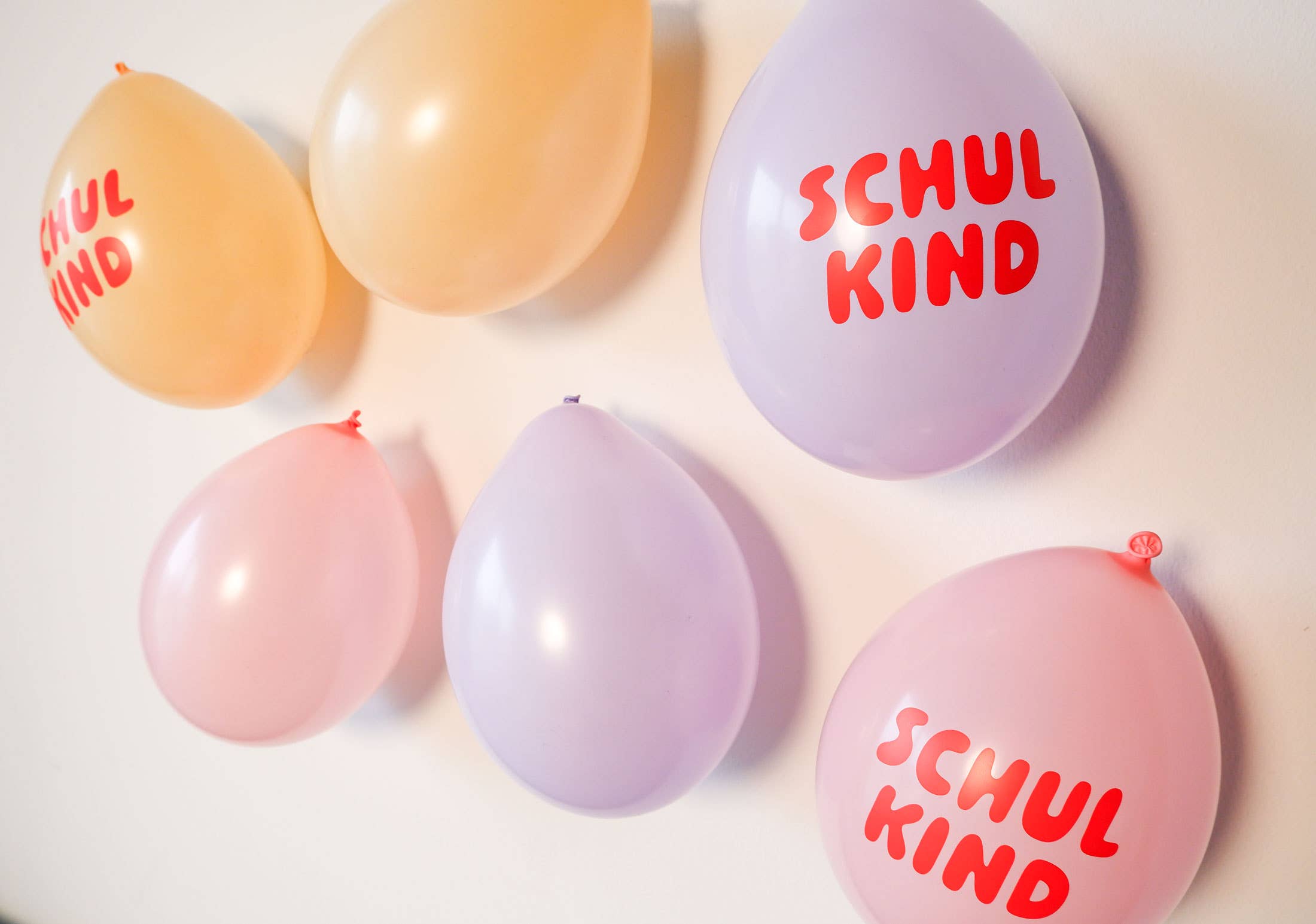 Schulkind Luftballon 6er Set | roas-Mix | 5 Stück