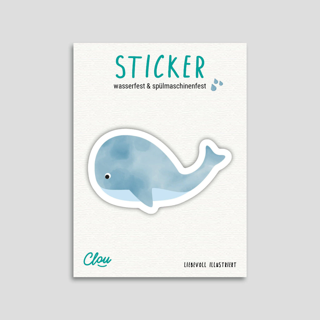Sticker "Wal" - wasser- und spülmaschinenfest