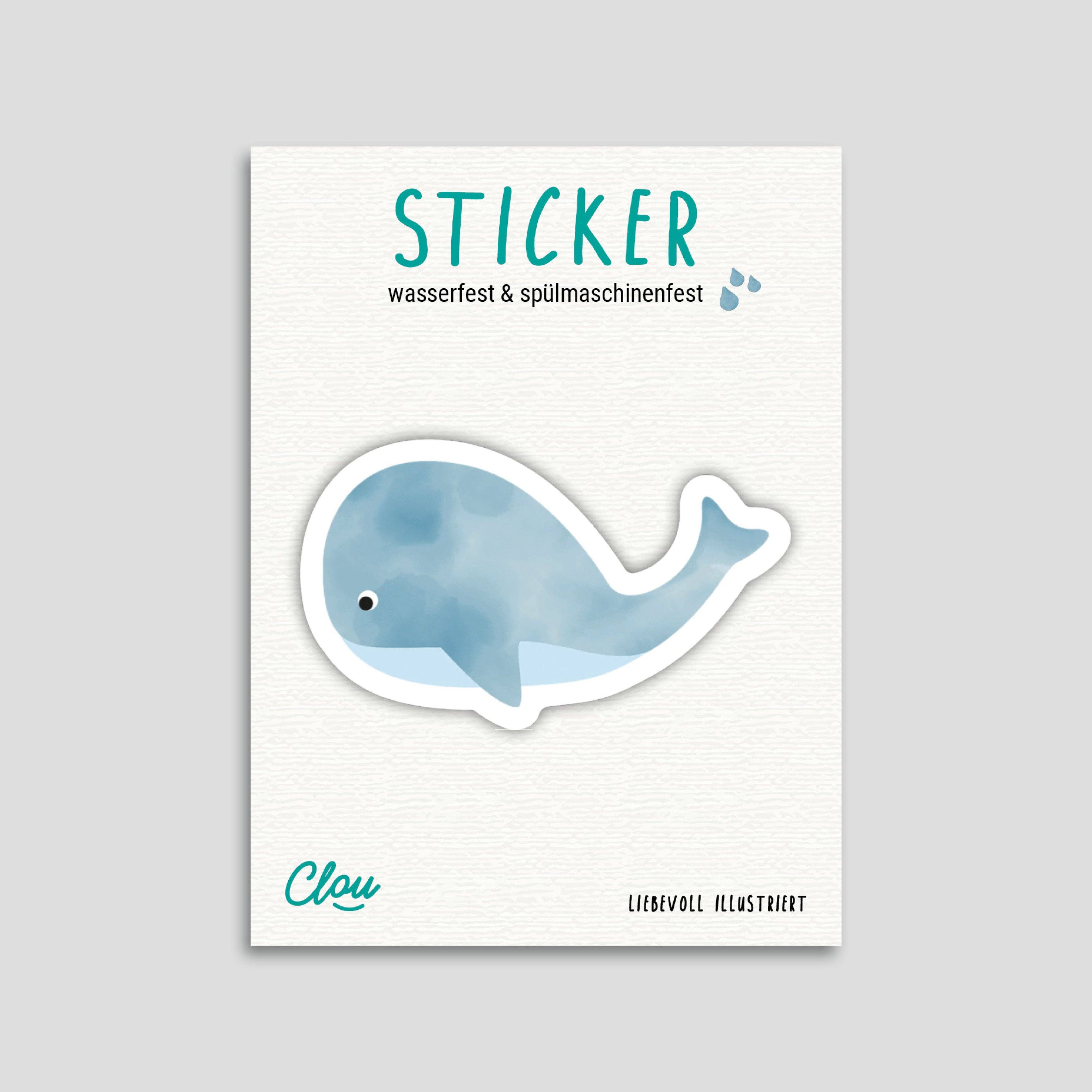 Sticker "Wal" - wasser- und spülmaschinenfest