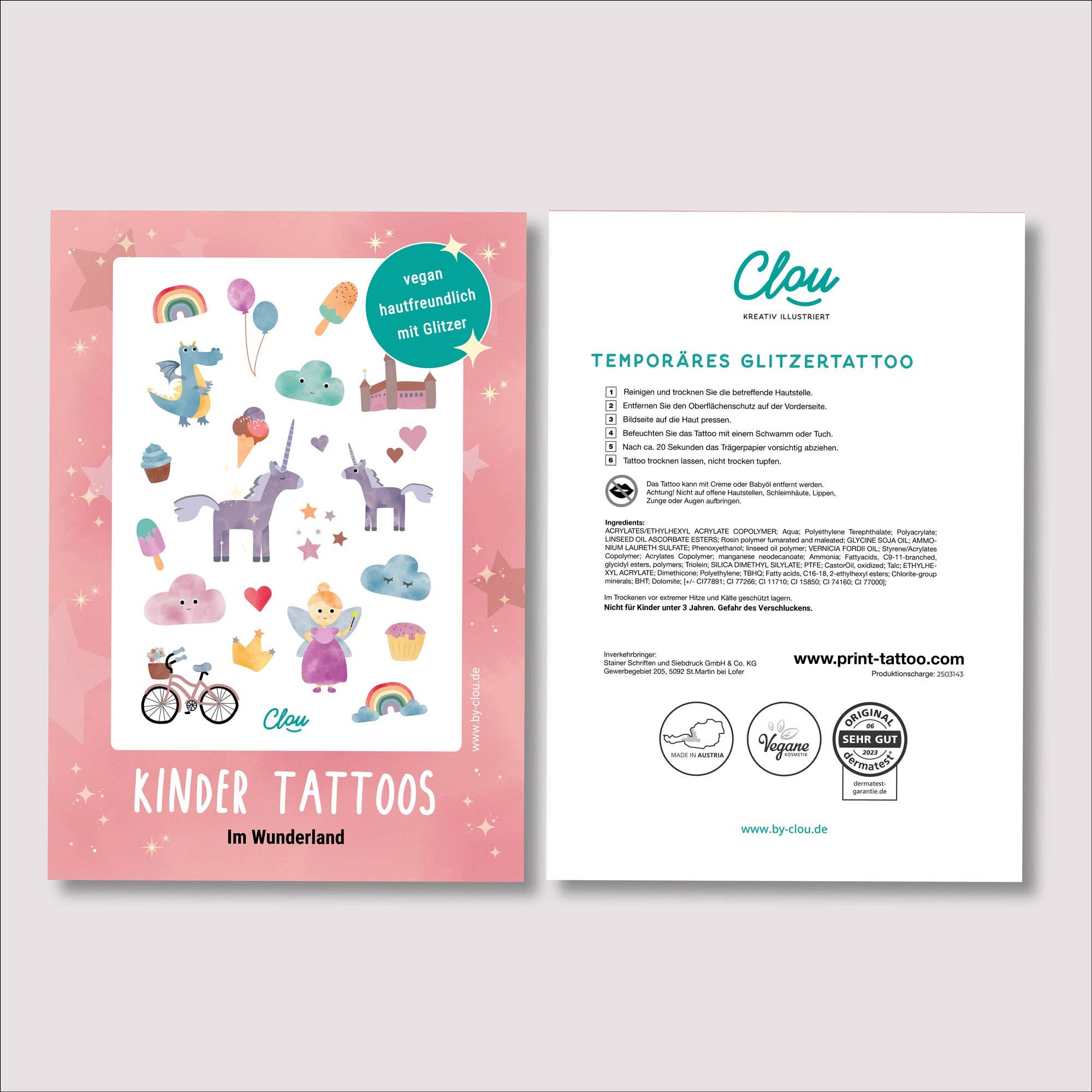 Tattoos - Glitzer "Wunderland"