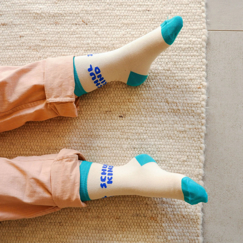 Schulkind-Socken blau