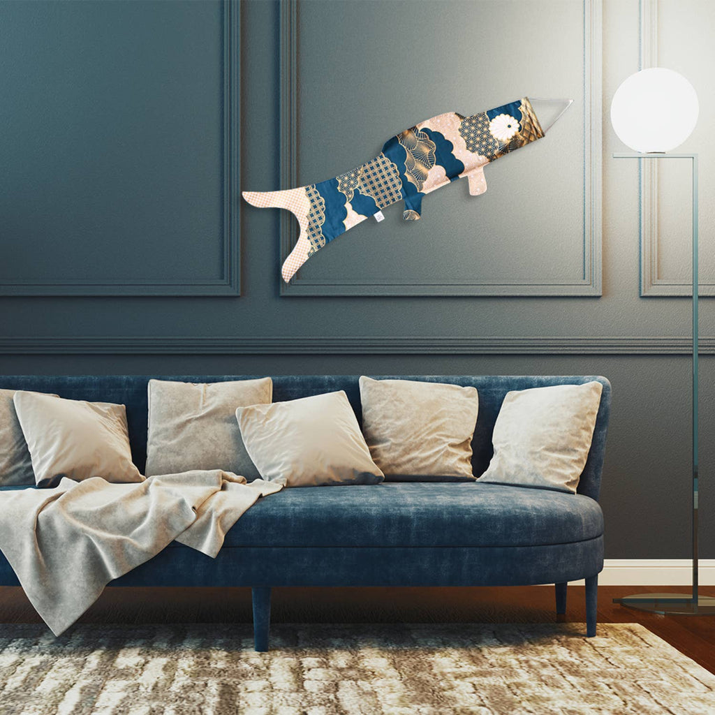 Koinobori Windhose Groß - Matsu Blue