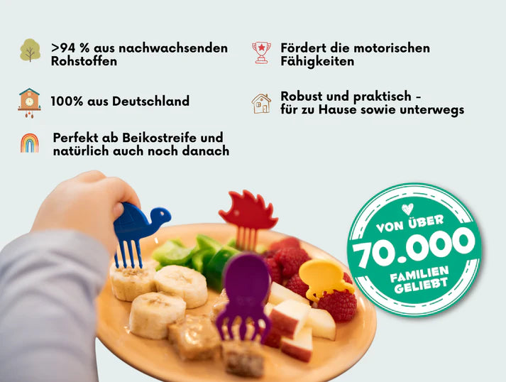 Snack Piekser 5er Set Grün/Blau