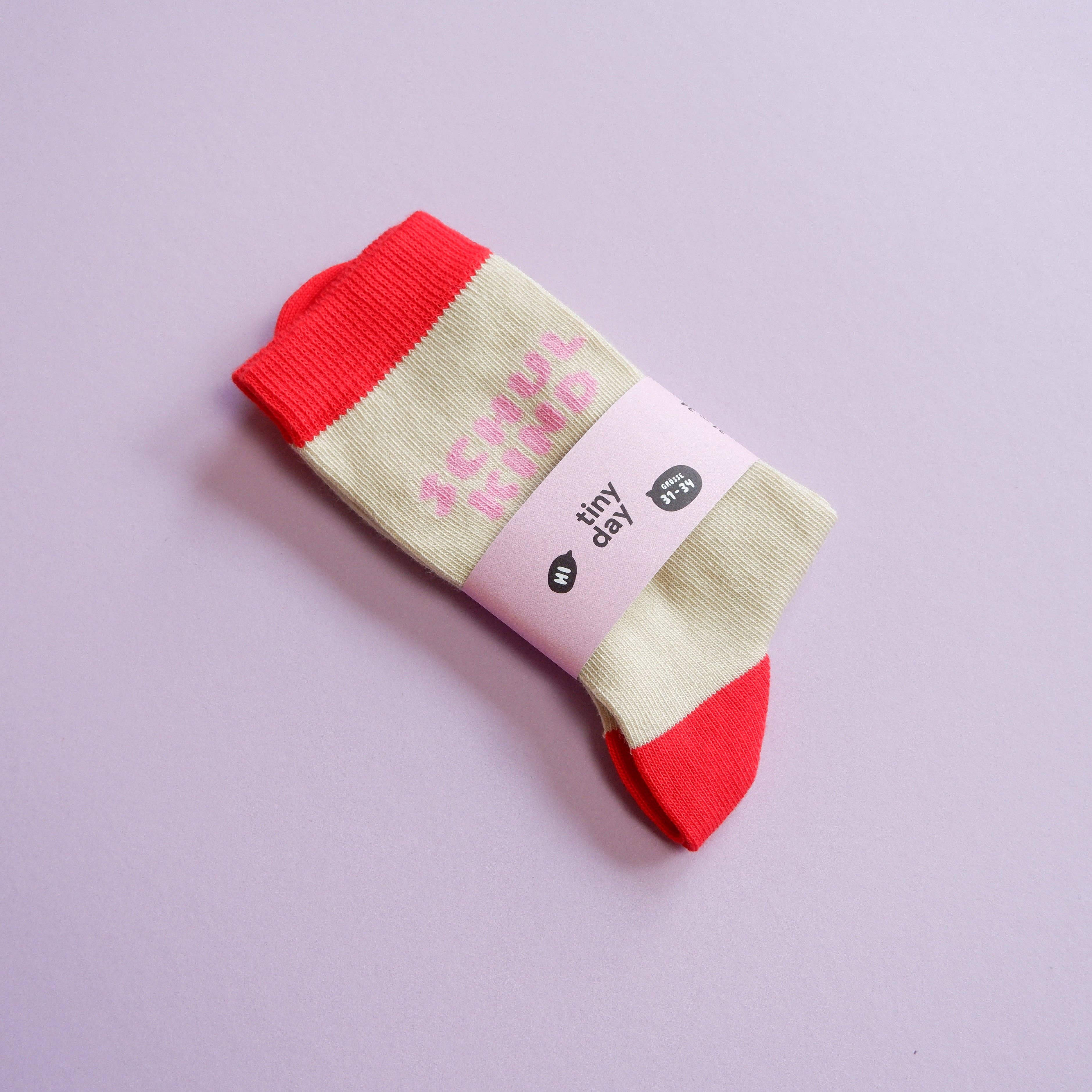 Schulkind-Socken rosa