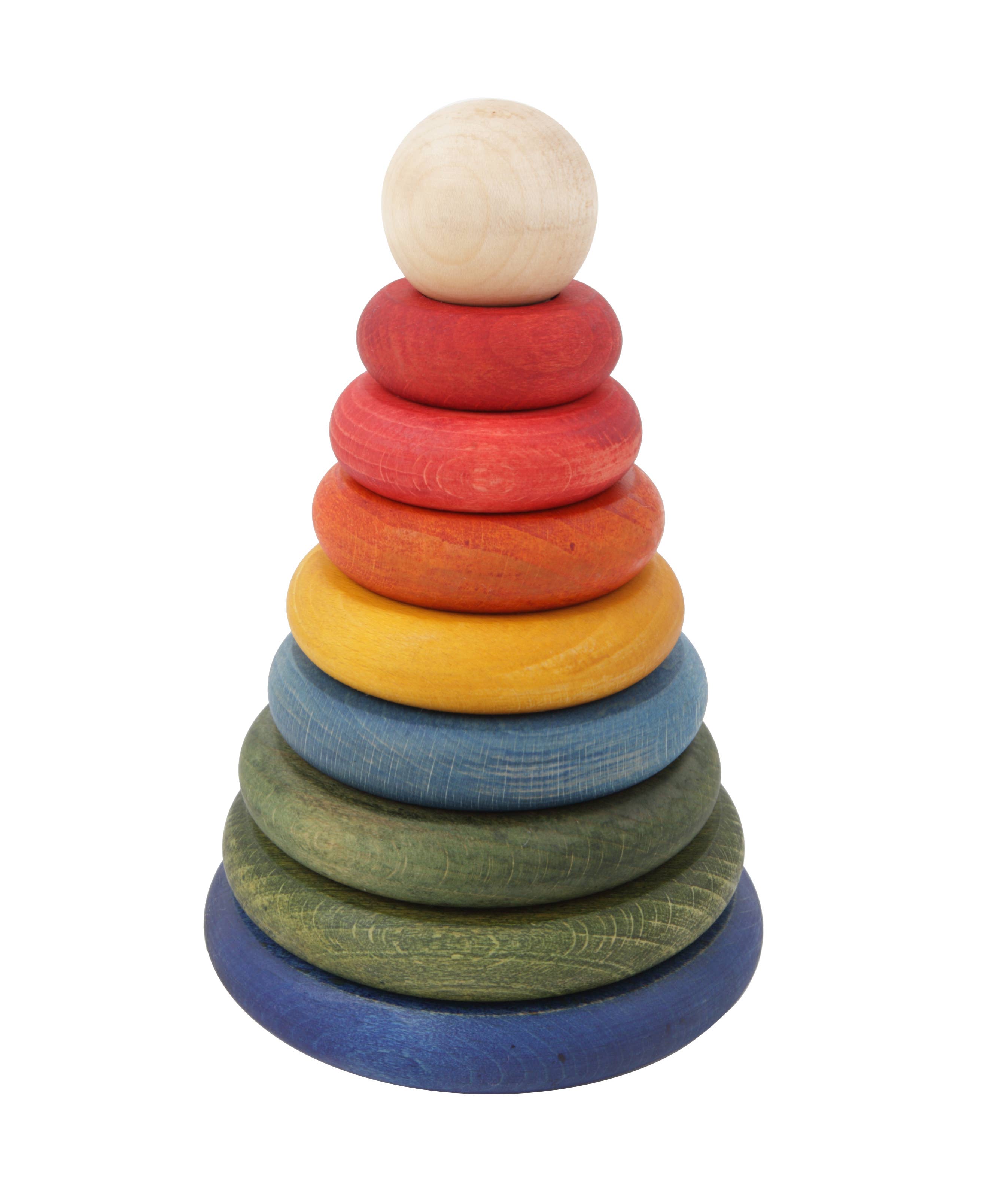 Regenbogenrunde Pyramide - Montessori Stapelspiel