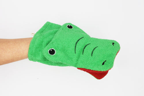 BIO Waschlappen Krokodil klein