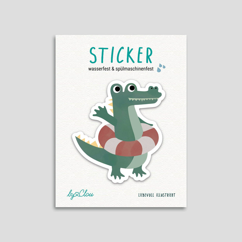 Sticker "Krokodil" - wasser- und spülmaschinenfest