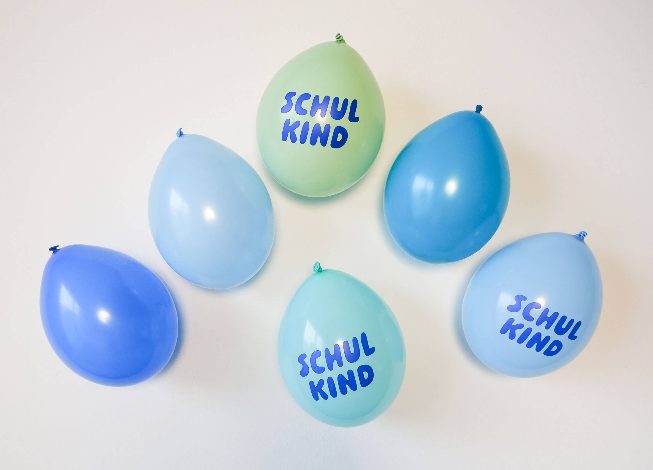 Schulkind Luftballon 6er Set | blau-Mix | 5 Stück