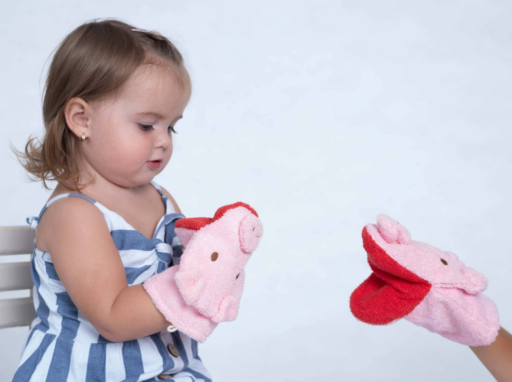 BIO Waschlappen Schwein groß
