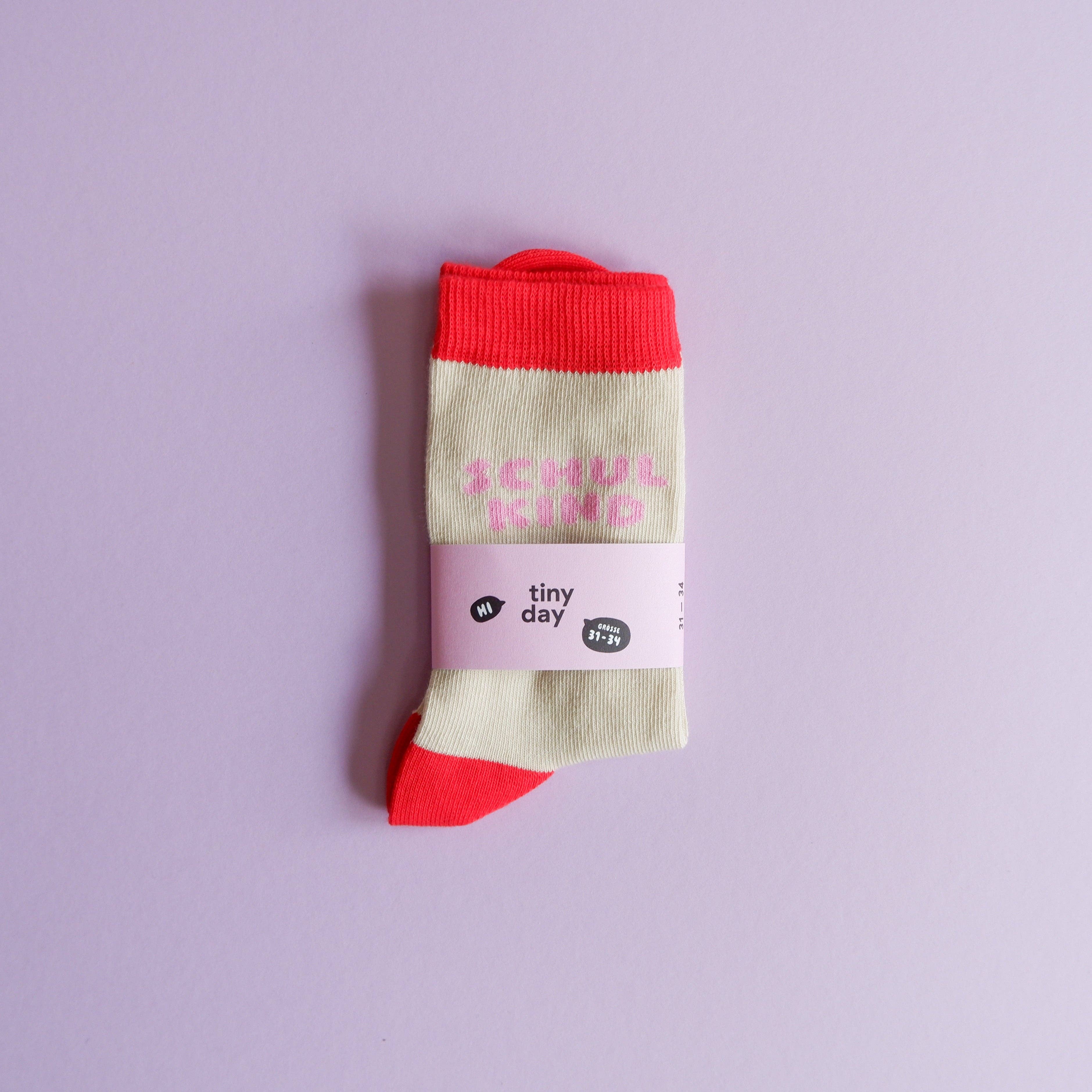 Schulkind-Socken rosa