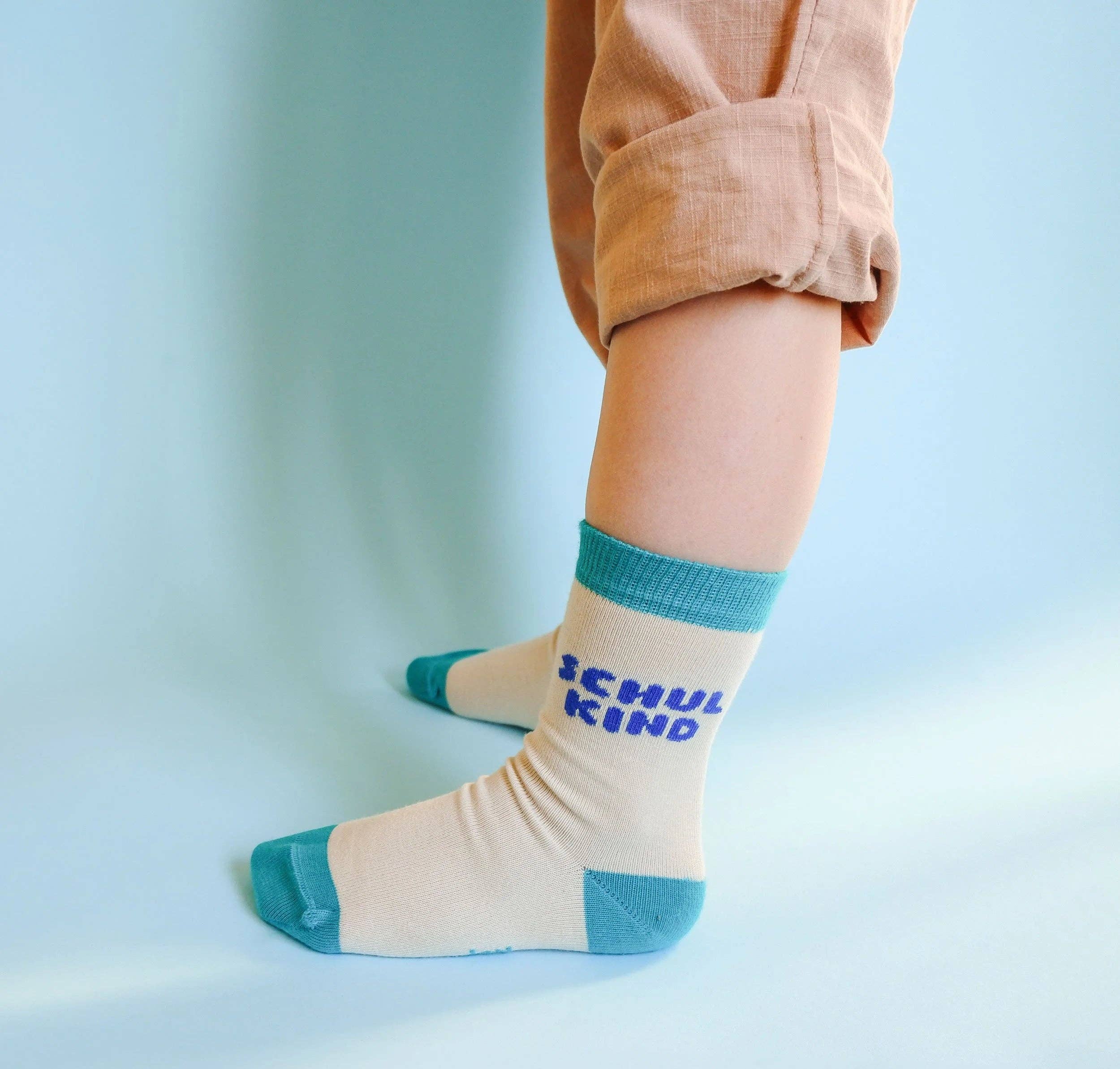 Schulkind-Socken blau