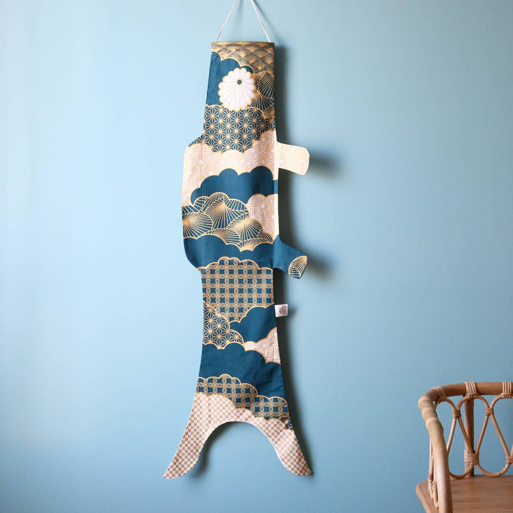 Koinobori Windhose Groß - Matsu Blue