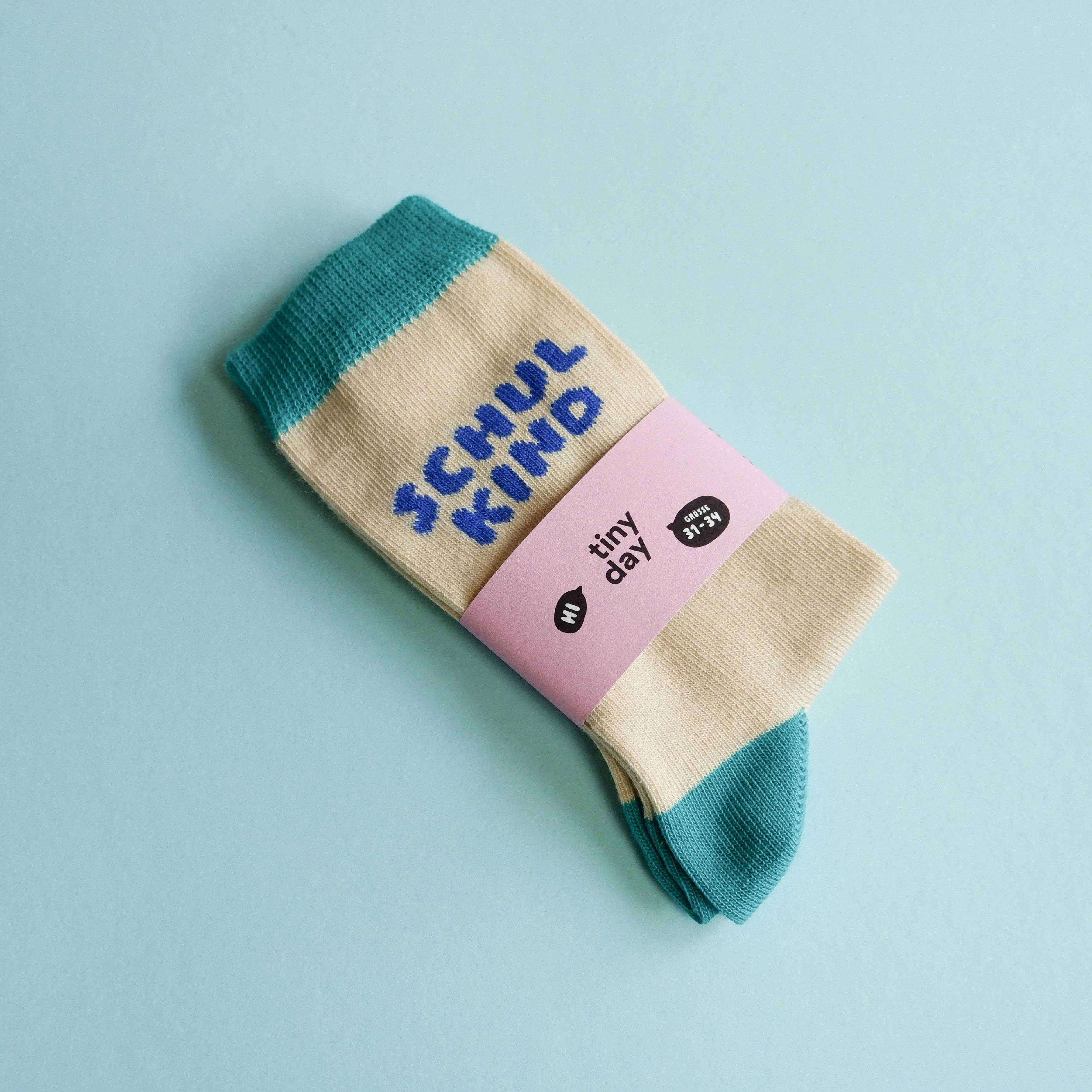 Schulkind-Socken blau