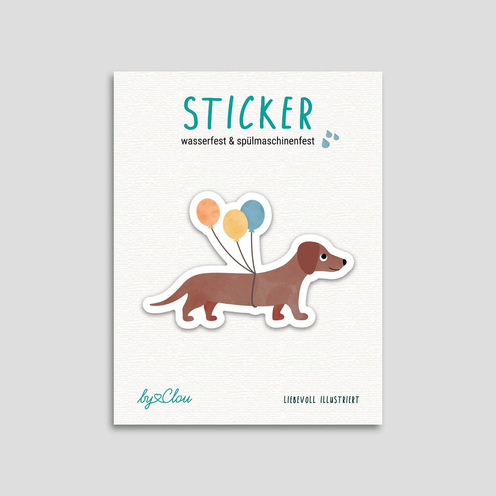 Sticker "Dackel" - wasser- und spülmaschinenfest