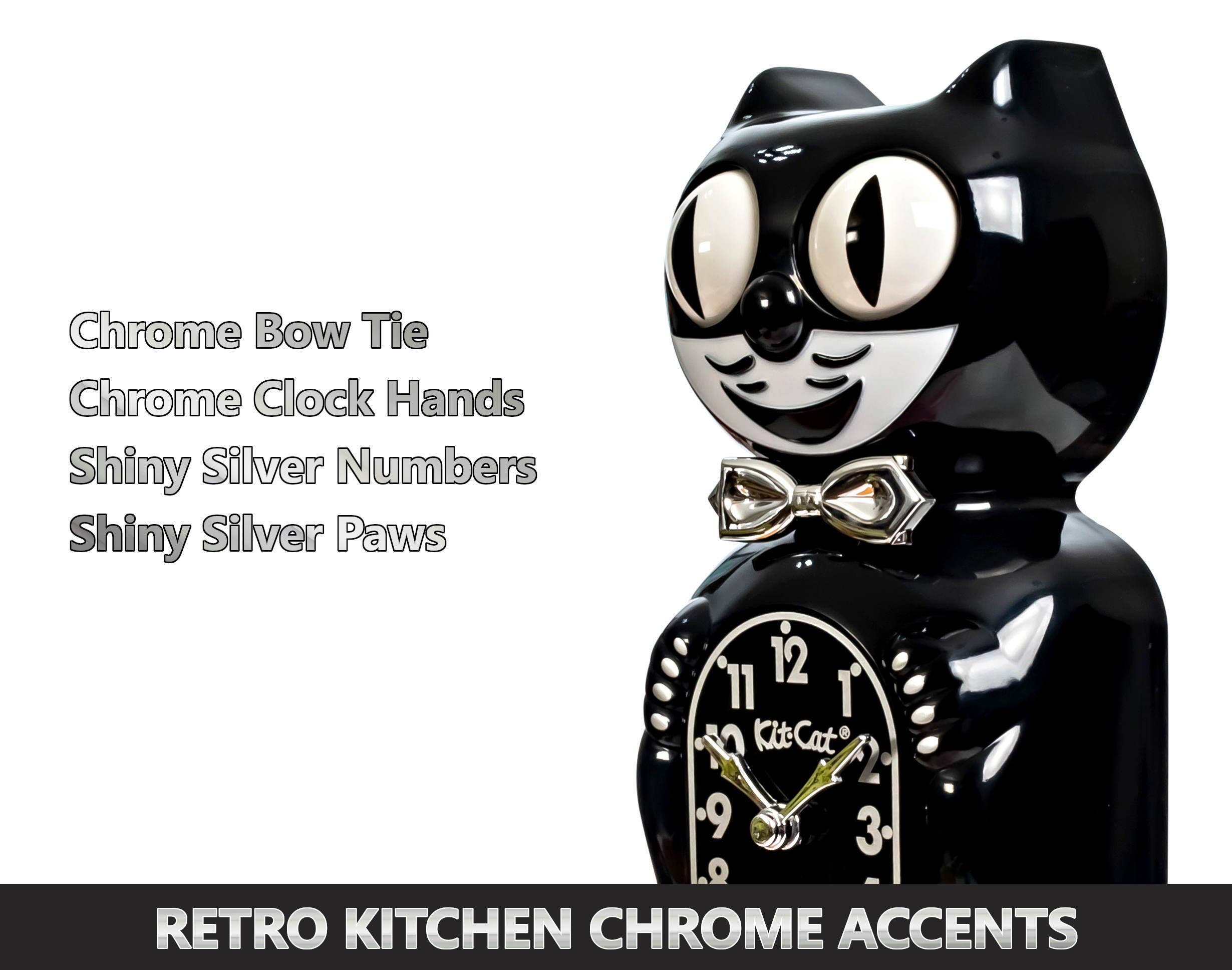 Kit-Cat Klock Retro Edition in Schwarz