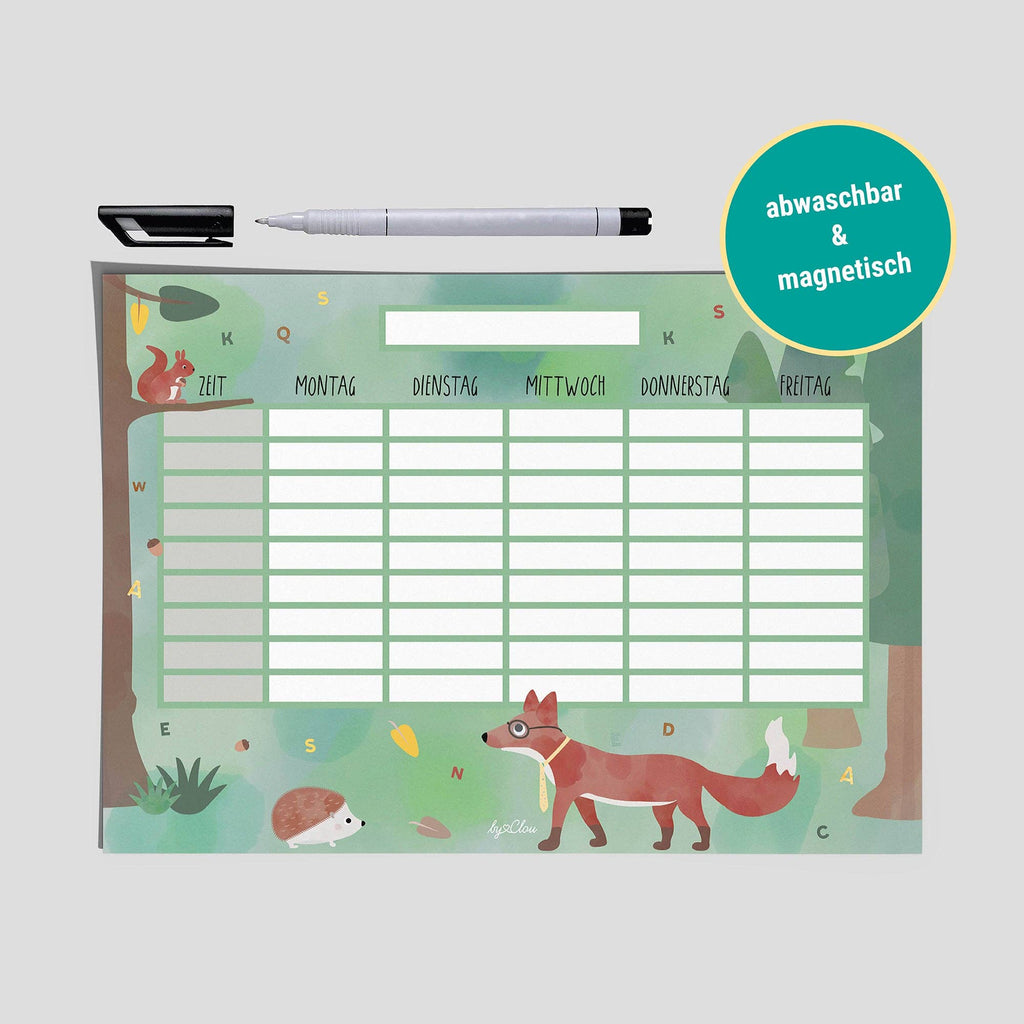 Stundenplan Waldtiere