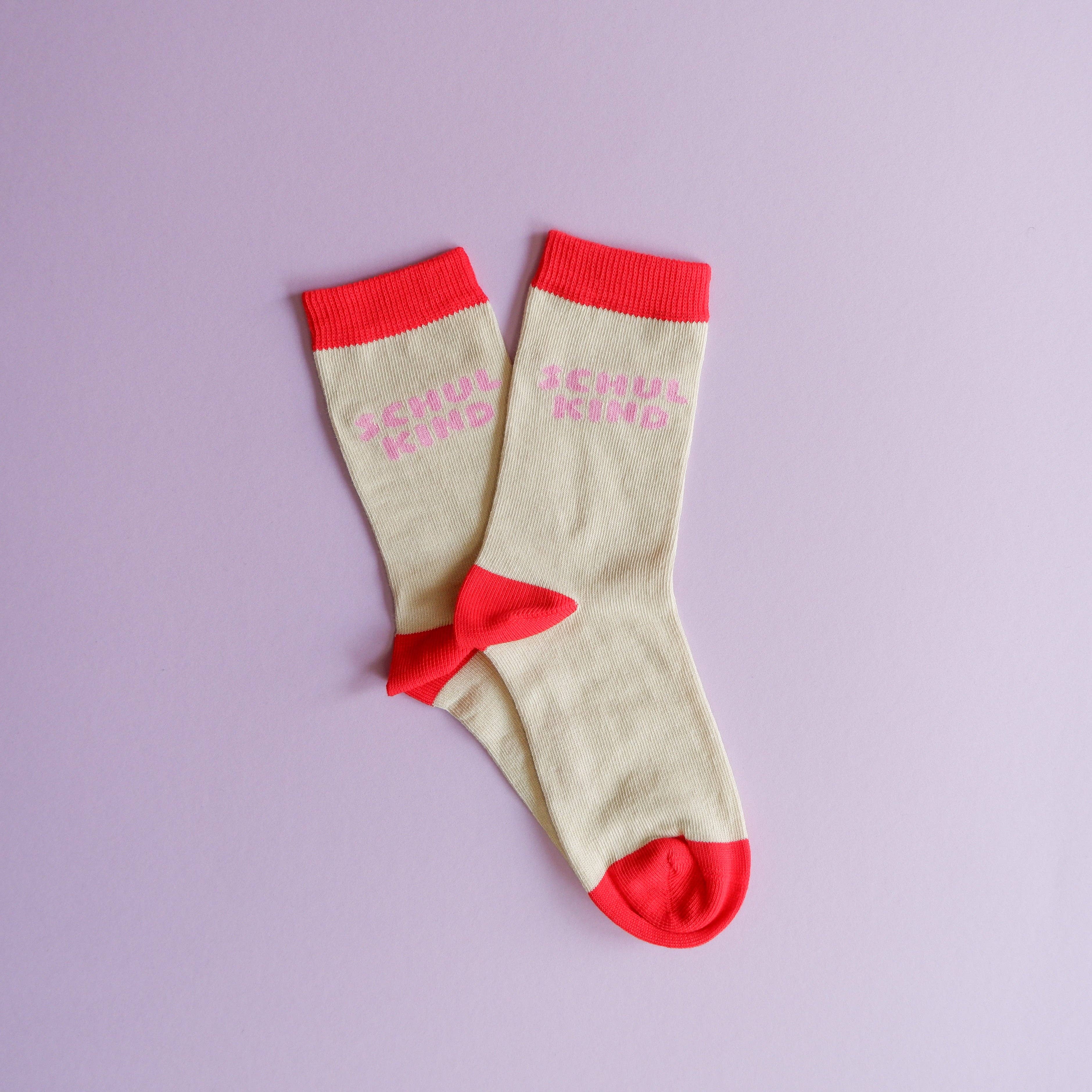 Schulkind-Socken rosa
