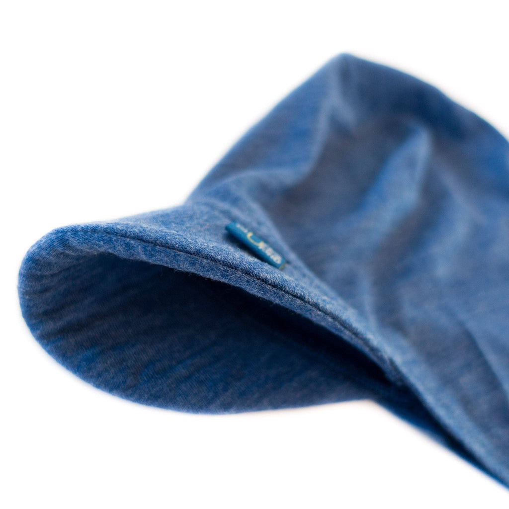 Glückskind Sommerkappe royal blau, Merinowolle & Seide (bio/GOTS)