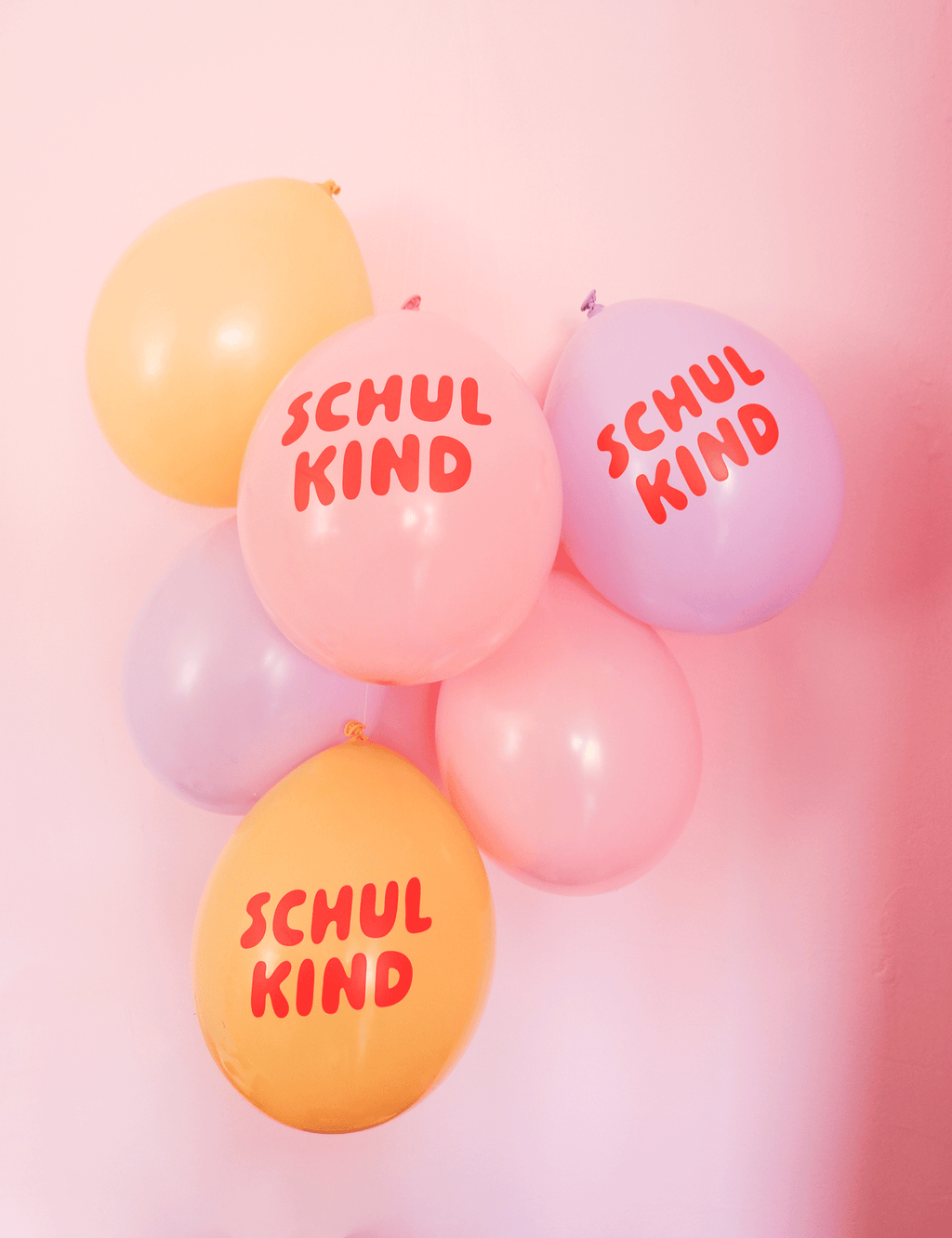 Schulkind Luftballon 6er Set | roas-Mix | 5 Stück