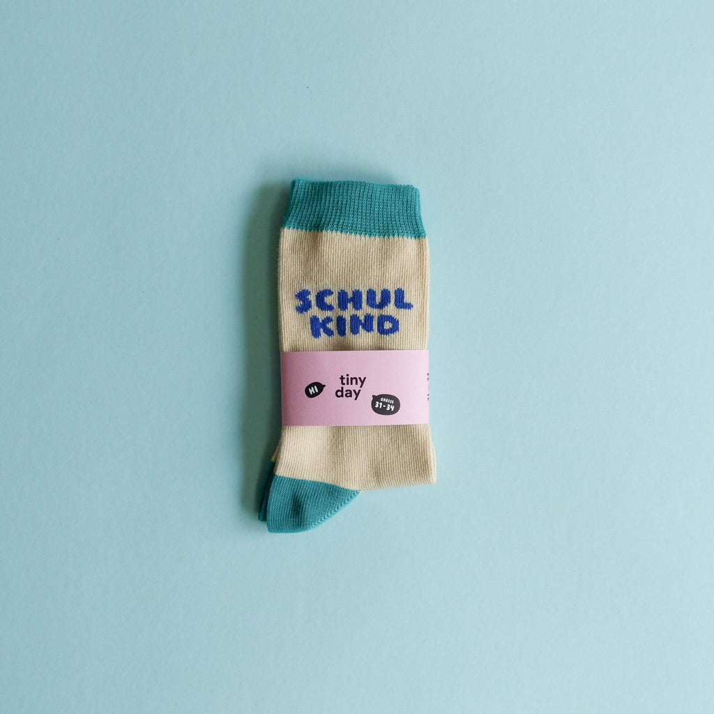 Schulkind-Socken blau