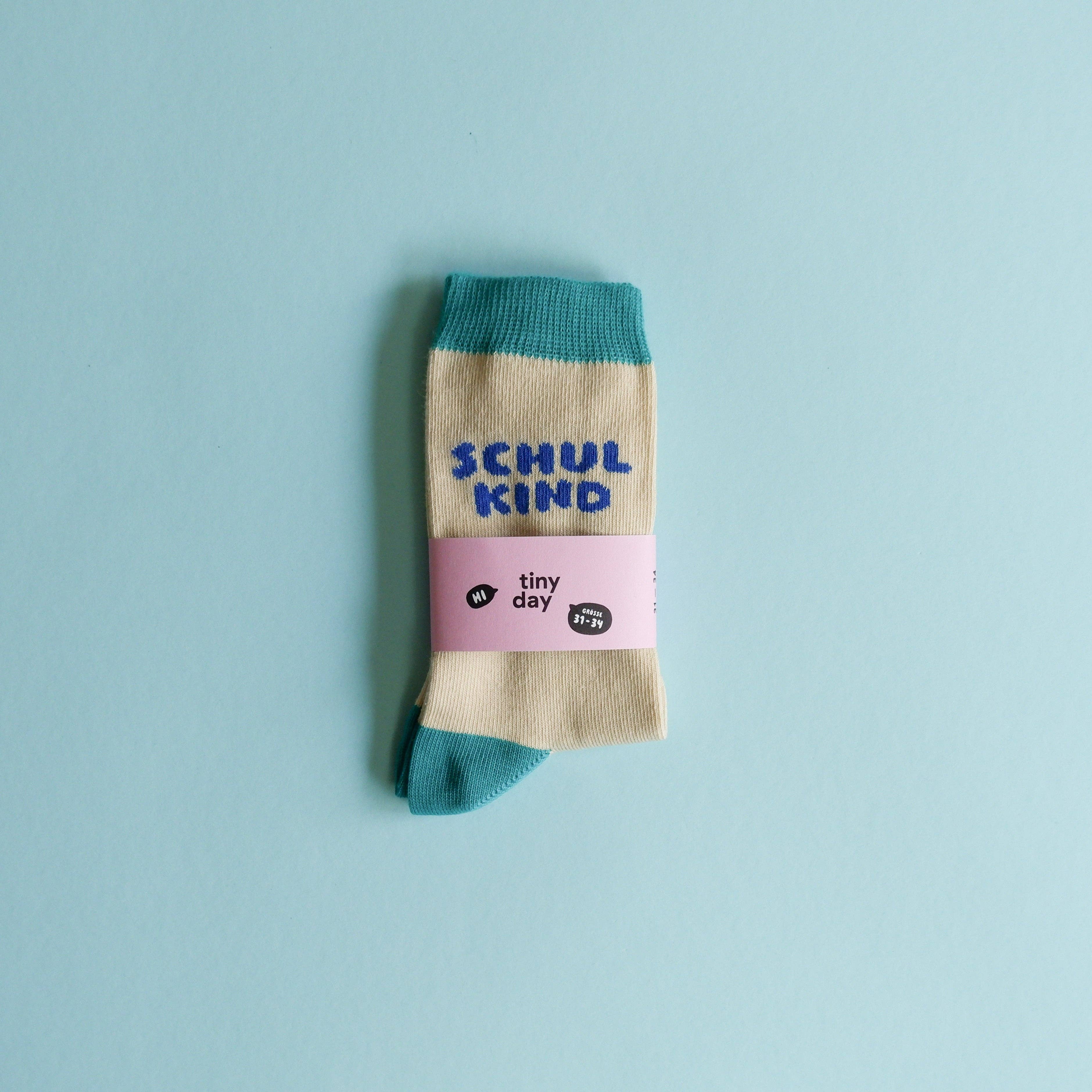 Schulkind-Socken blau