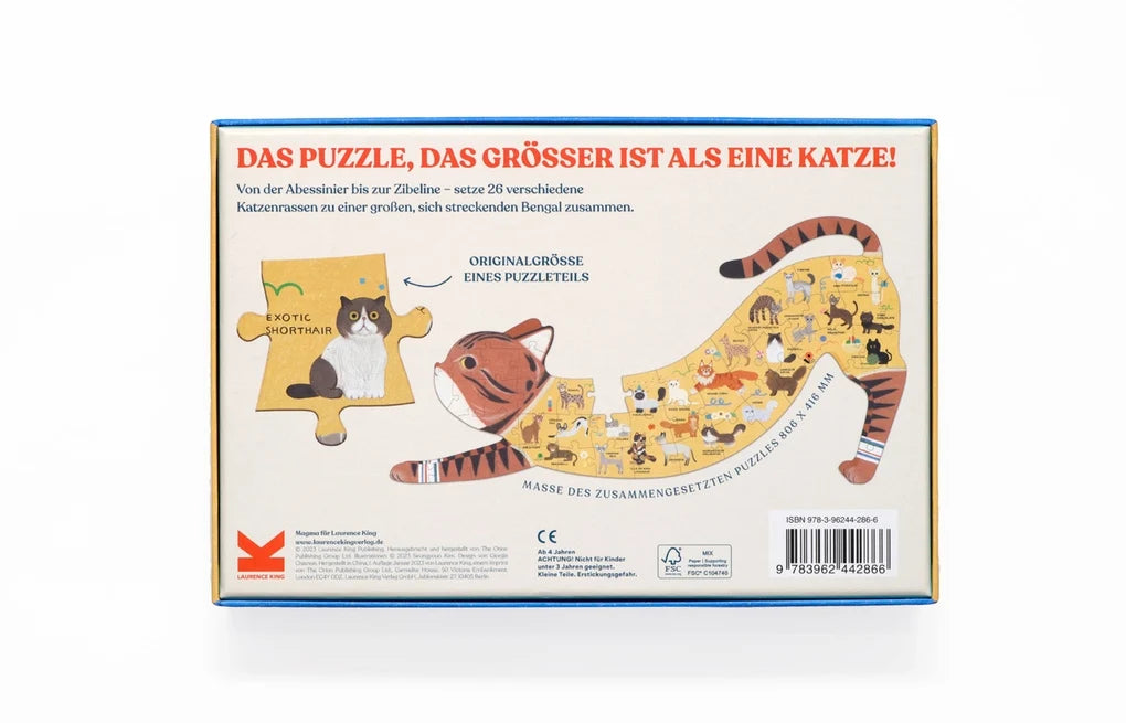 Katzen von A-Z - Das Puzzle in Form einer Katze