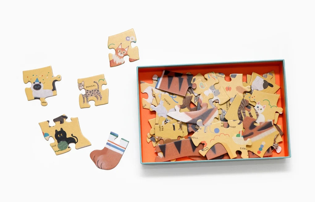 Katzen von A-Z - Das Puzzle in Form einer Katze