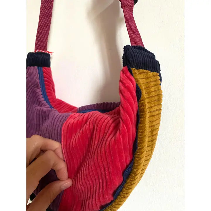 Umhängetasche Patchwork Lila