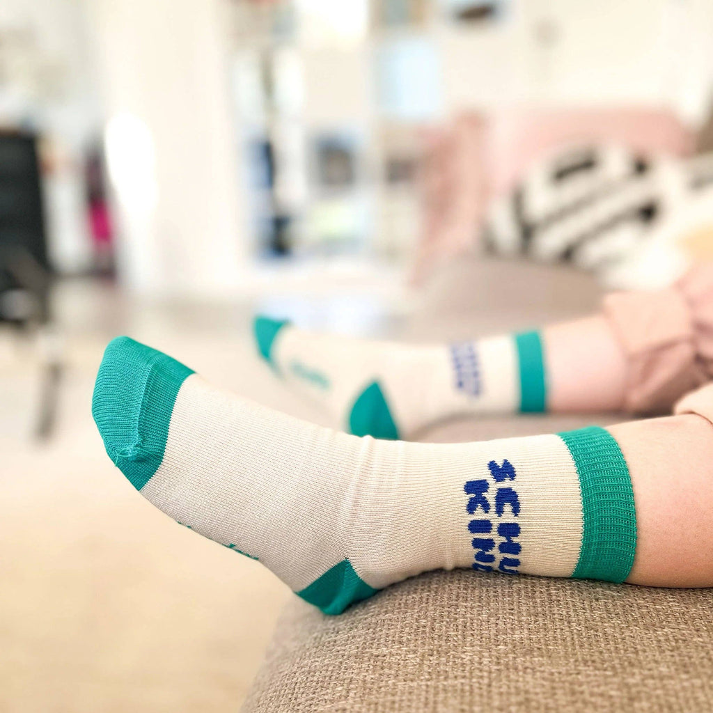 Schulkind-Socken blau