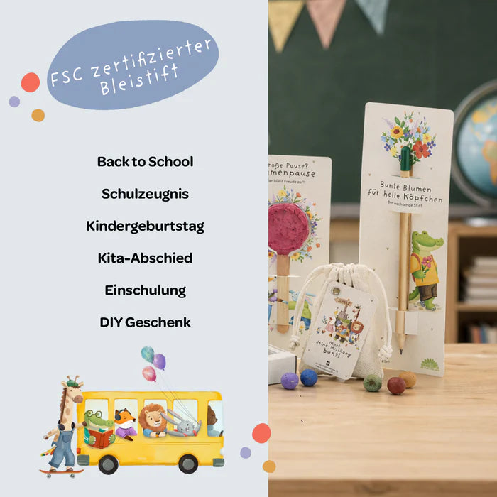Wachsender Bleistift mit Samenkapsel - Blumenstift