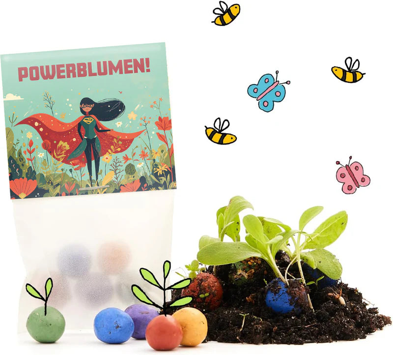 Blumenmurmeln im Tütchen – Powerblumen