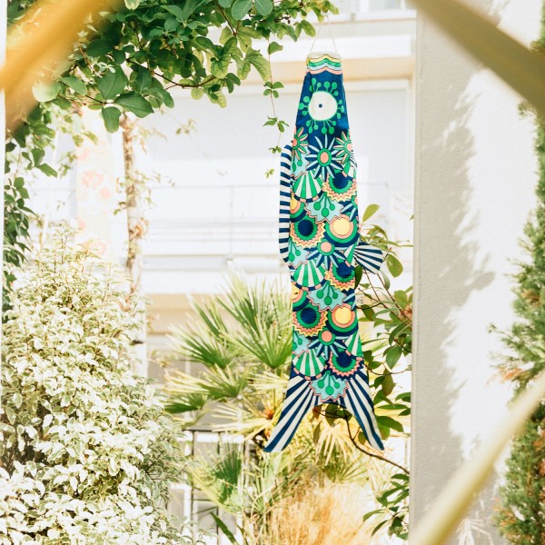 Koinobori Windhose Groß - Tropical Navy