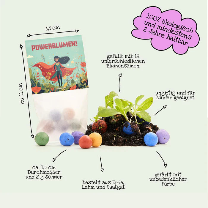 Blumenmurmeln im Tütchen – Powerblumen