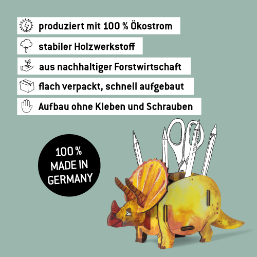 Dino Stiftebox Triceratops