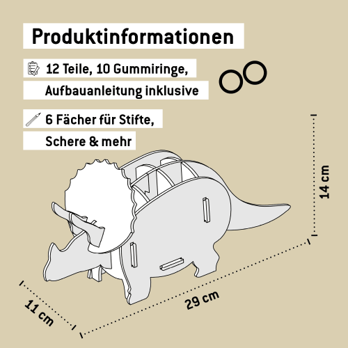 Dino Stiftebox Triceratops