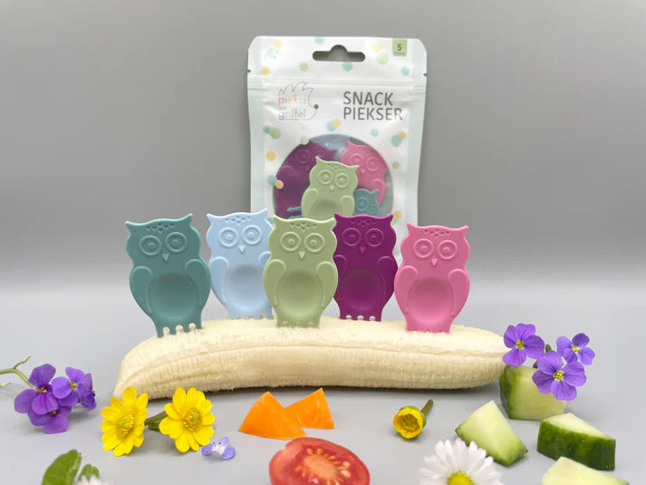 Snack Piekser 5er Set Eulen