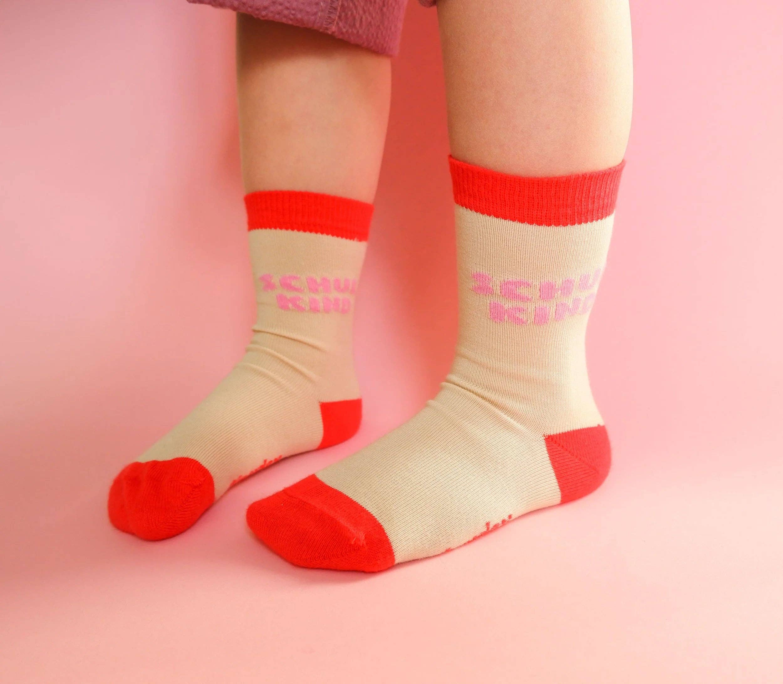 Schulkind-Socken rosa