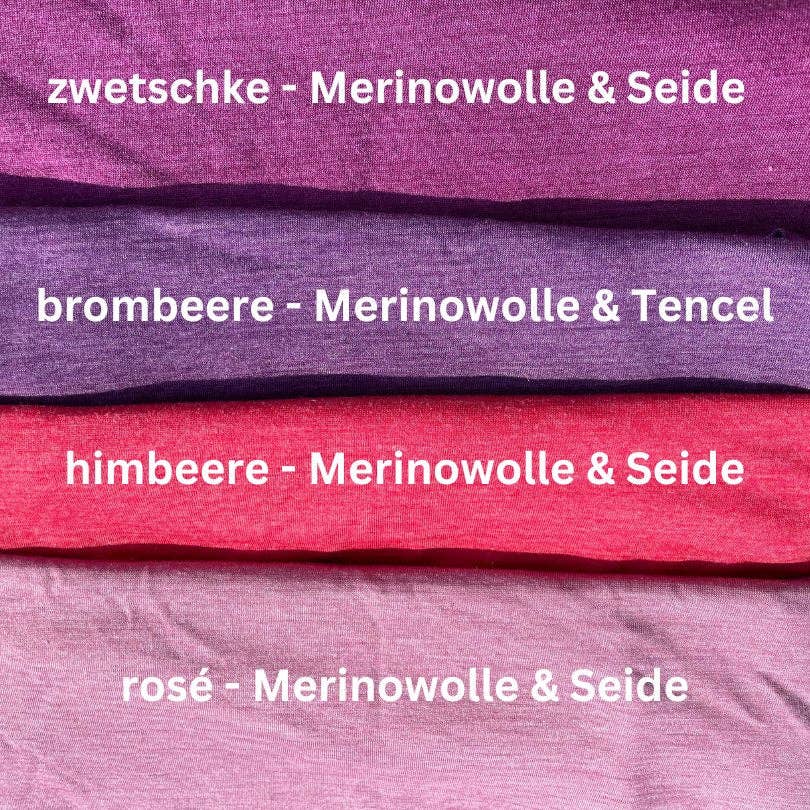 Sommerkappe brombeere, Merinowolle & Tencel