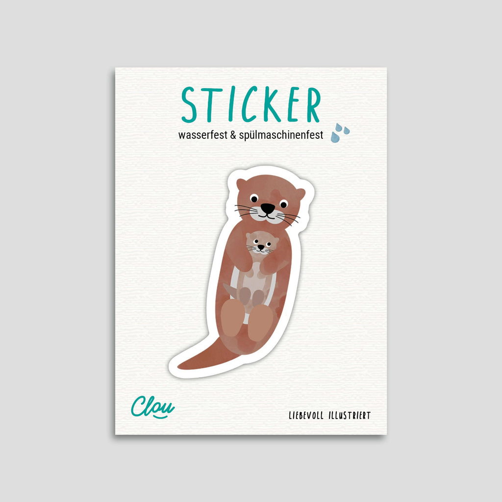 Sticker "Otter" - wasser- und spülmaschinenfest