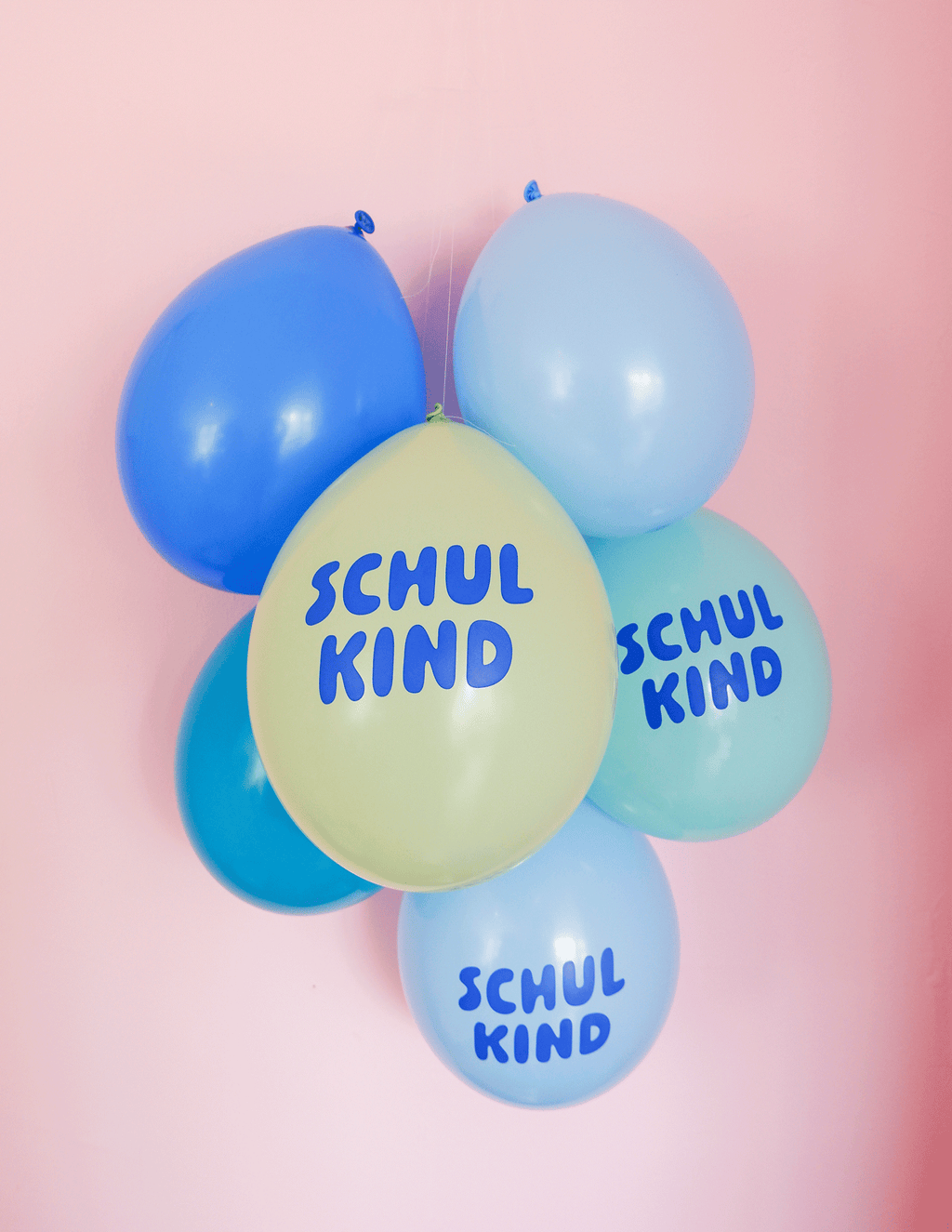 Schulkind Luftballon 6er Set | blau-Mix | 5 Stück