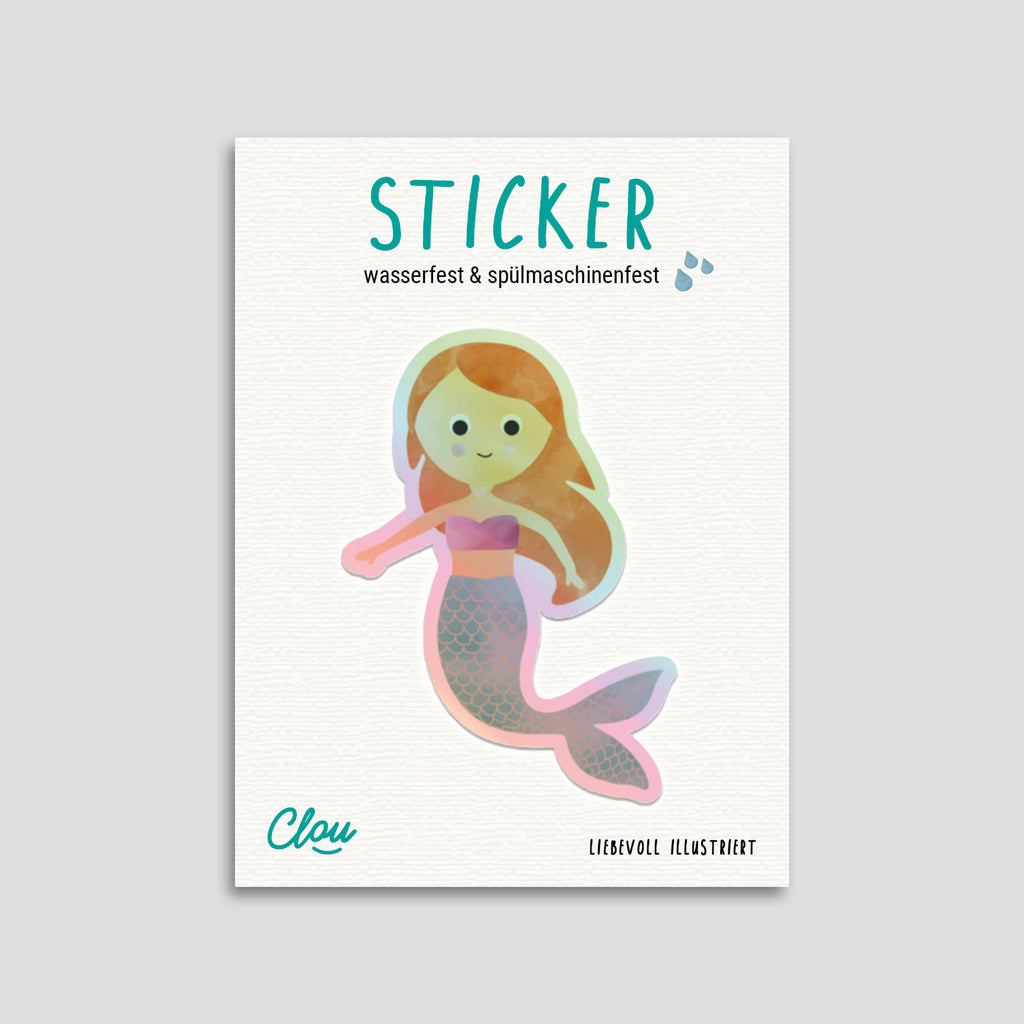 Sticker "Meerjungfrau" - wasser- und spülmaschinenfest