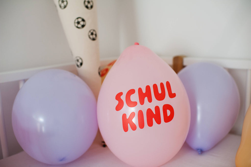 Schulkind Luftballon 6er Set | roas-Mix | 5 Stück