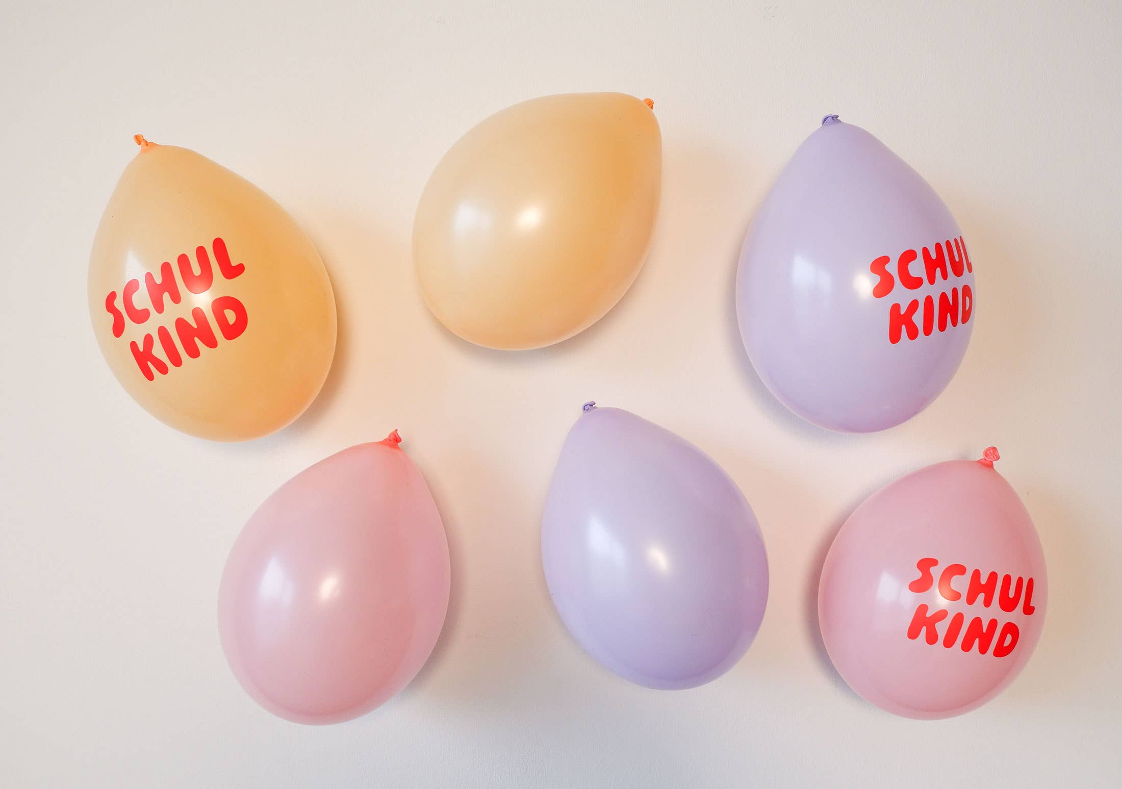 Schulkind Luftballon 6er Set | roas-Mix | 5 Stück