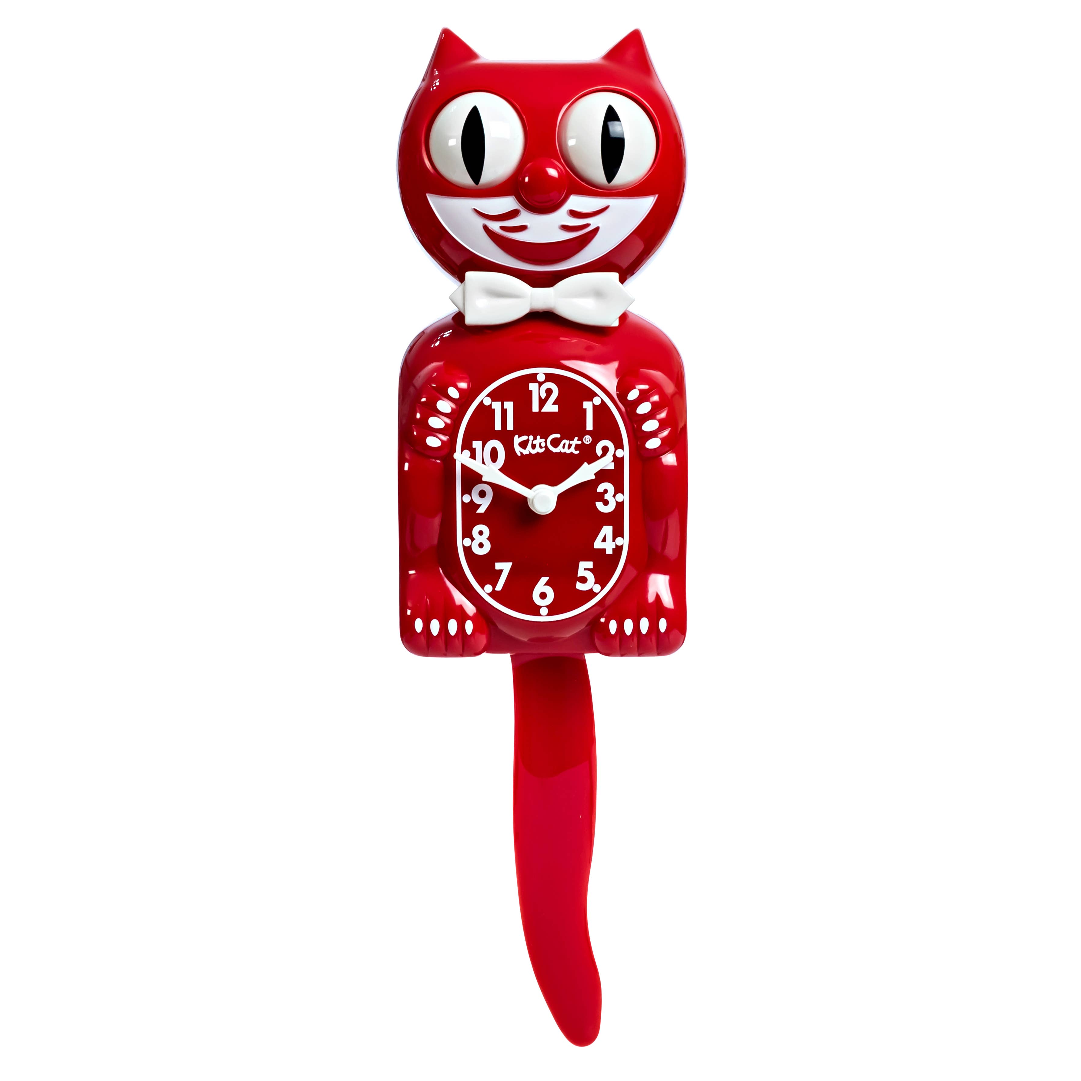 Klassische rote Kit-Cat-Uhr