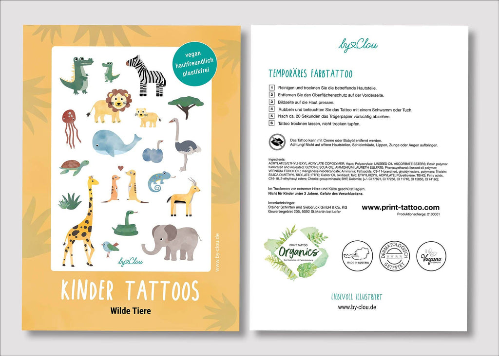 Tattoos "Wilde Tiere"