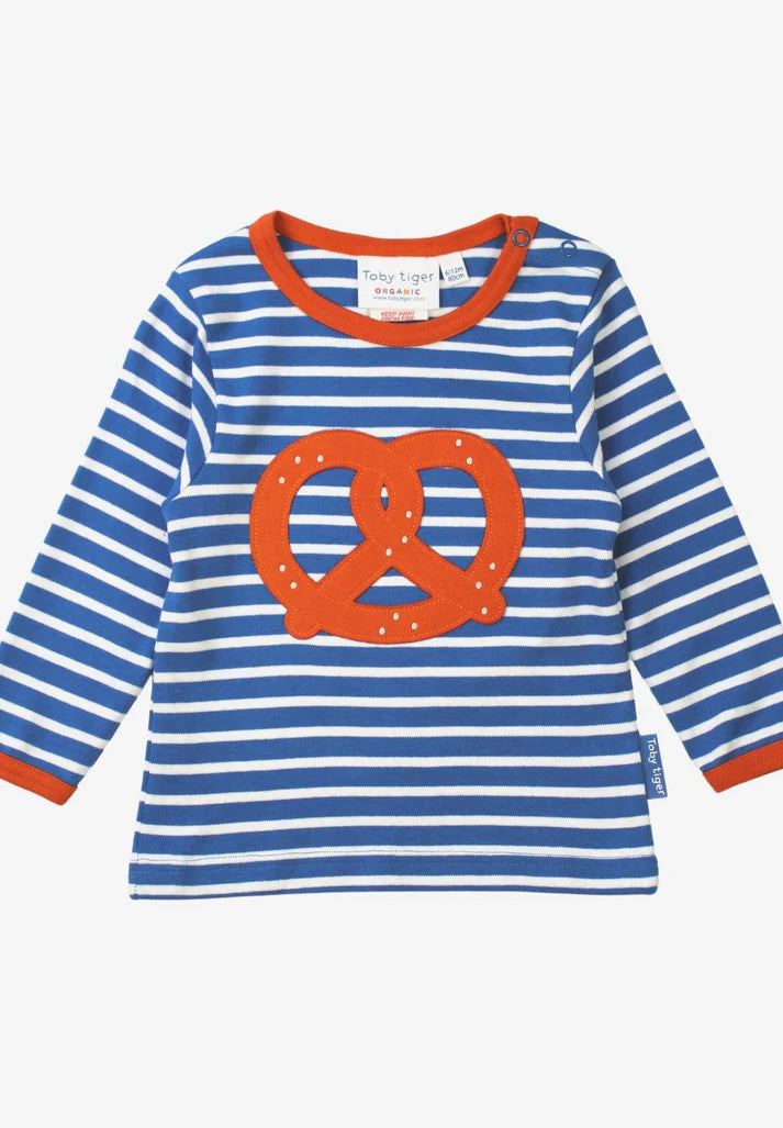 Bio Baumwoll Langarmshirt mit Brezel-Druck