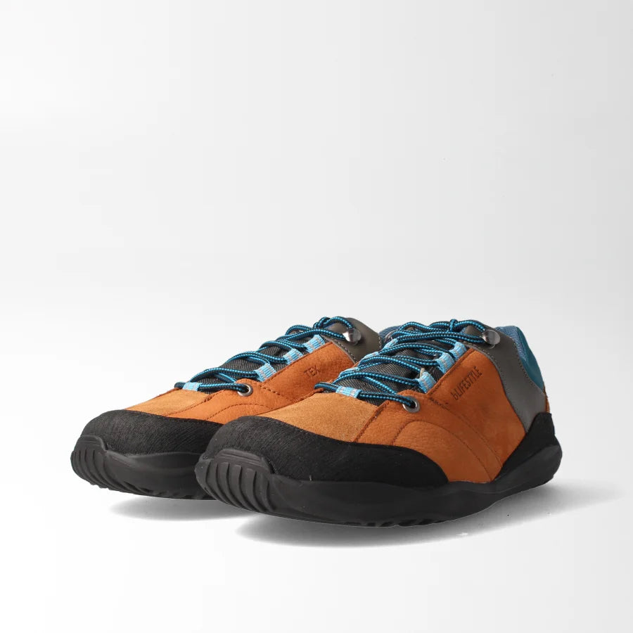 Wanderschuh trekkSTYLE TEX haselnuss/türkis
